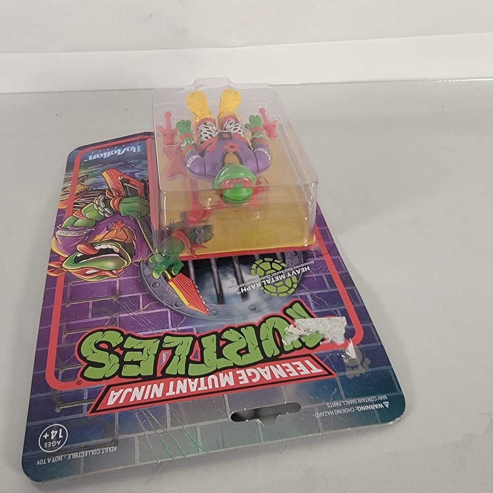 TMNT ReAction Heavy Metal‎ Raph Figure Super7 Nickelodeon 2022 Damaged Card - Picture 7 of 7